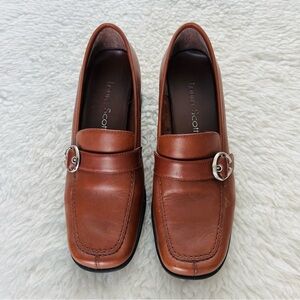 Laura Scott Brown Leather Slip On Shoes Size 6.5 M